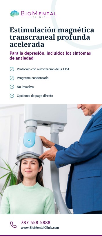 Portada del folleto Estimulación magnética transcraneal profunda acelerada - Para la depresión, incluidos los síntomas de ansiedad