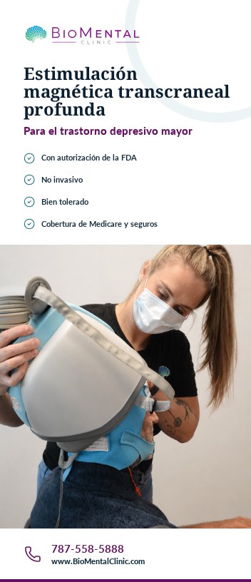 Portada del folleto Estimulación magnética transcraneal profunda - Para el trastorno depresivo mayor
