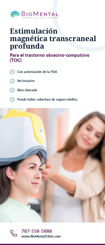 Portada del folleto Estimulación magnética transcraneal profunda - Para el trastorno obsesivo-compulsivo (TOC)
