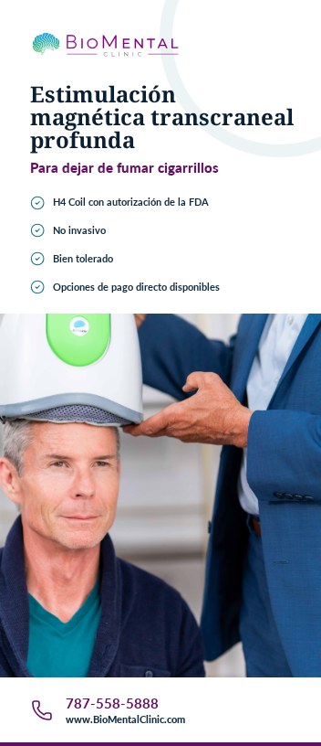 Portada del folleto Estimulación magnética transcraneal profunda - Para dejar de fumar cigarrillos