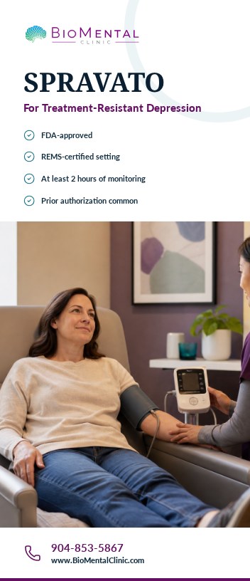 Cover of the SPRAVATO Esketamine Nasal Spray brochure