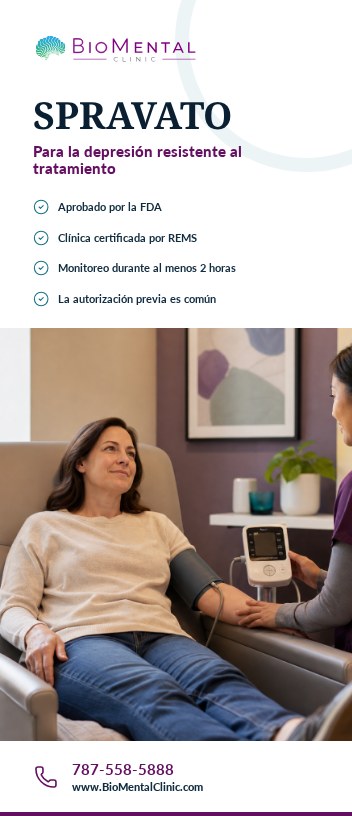 Portada del folleto SPRAVATO - Para la depresión resistente al tratamiento